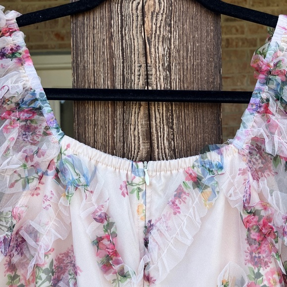 Floral Ruffle Maternity Dress - Picture 3 of 6